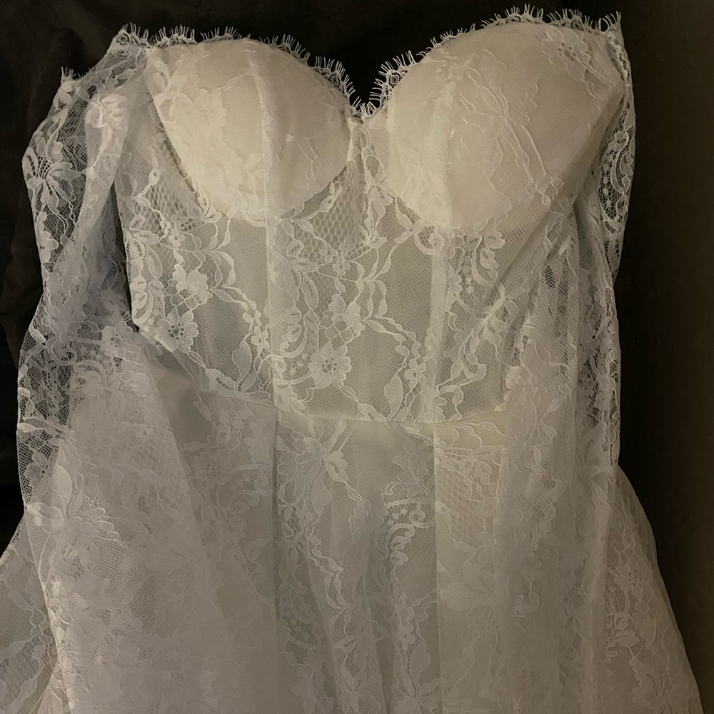 Elegant White Lace Kids Dress